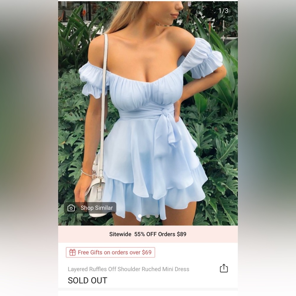 Flowy baby blue dress